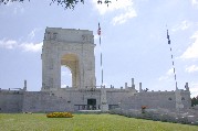 White marble military monument