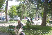 Finally found shade and a seat