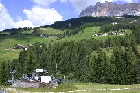Ski lift base and view beyond Ski lift base and view beyond