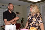 Paul and Mary catch up on 'news' since seeing her last in April Paul and Mary catch up on 'news' since seeing her last in April
