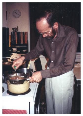 Paul (Tom) makes applesauce with freshly picked apples