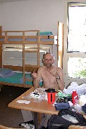 Late lunch in Zurich Hostel
