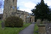 Picturesque church yard in Eyam