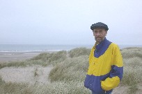 Tom in dunes of Harlech Wales