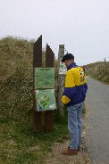 Tom reads up on Harlech Dunes