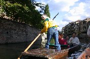 Canadian-improved punting helps our boat pass neighbor Canadian-improved punting helps our boat pass neighbor