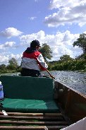 David paddling in the bow