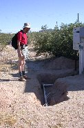 Paul views water system trench Paul views water system trench