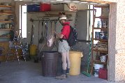 Disposing of our own and collected trash Disposing of our own and collected trash