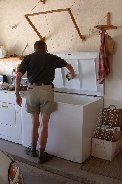 Chest freezer gets much needed cleaning