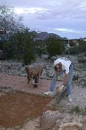Retention wall in the works