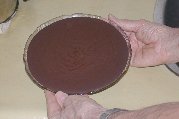 Cooled after easily pouring onto shallow glass dish Cooled after easily pouring onto shallow glass dish