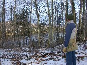 Paul can easily see Long Lake through the trees Paul can easily see Long Lake through the trees