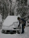 Headlights may work better w/o snow on them Headlights may work better w/o snow on them