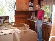 Paul is pleased with his modification in-progress of the purchased blind cabinet