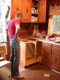 Paul admires his blind cabinet extension