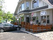 Kitty in front of Zachary&rsquo;s in Dorset Ontario