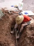 Getting sufficient dirt out for access to the pipe joint