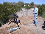 Jack reuses old blocks as Paul did on the other end and along the length