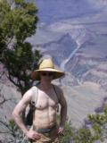 Oli enjoys the warm April sunshine on Grand Canyon south rim Oli enjoys the warm April sunshine on Grand Canyon south rim