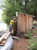 Paul verifies cabin is nicely sturdy