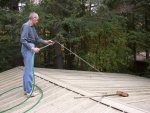 Spraying off the loosened stuff is the easy part Spraying off the loosened stuff is the easy part