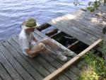 Paul checks level of the dock