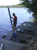 Paul removed more boards for access to other posts