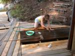 Cleaning sides of the boards required a toothbrush