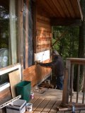 Redoing of window at the other end of front wall gets the same treatment