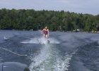 Paul smoothly drops tow line and cruises in - just 1 dock short of ours