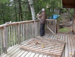 Paul prepares 2nd support for pallet