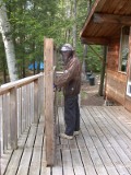 Completed and ready for transporting to the wood pile area