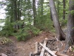 Old timber that supported old wood stack no longer needed
