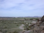 Off-road vehicle trails at foot of Casa Grande Mt extend all around
