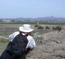 Paul scouts the distant mountains