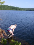 The cool water invites a dive on a warm late afternoon
