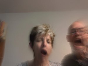 Nov 17 2011 - Paul introduced Kitty to the fun of webcam tool's effects - 'Warp'